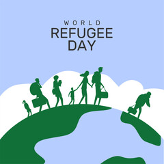 vector world refugee day background template