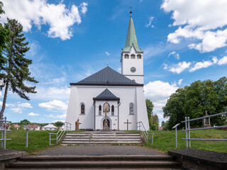 The Church of the Most Holy Body and Blood of Christ, Stropkov developed from the castle chapel.