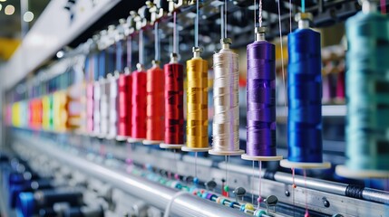 An industrial embroidery machine stock photo serves as a powerful visual tool to communicate the precision, efficiency, and technological advancements in the textile industry.