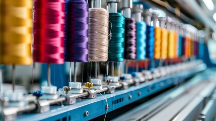 An industrial embroidery machine stock photo serves as a powerful visual tool to communicate the precision, efficiency, and technological advancements in the textile industry.