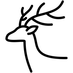 reindeer line icon