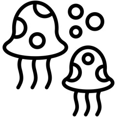 jellyfish line icon