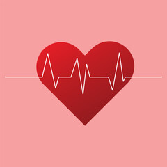 Heart icon.  Love, romance or valentine's day red vector icon. vector illustration.