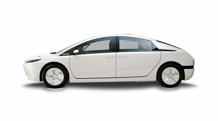 modern, clean futuristic  car, for personal transport , isolated on a clear white background