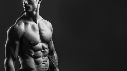 A man strikes a confident pose against a stark black backdrop