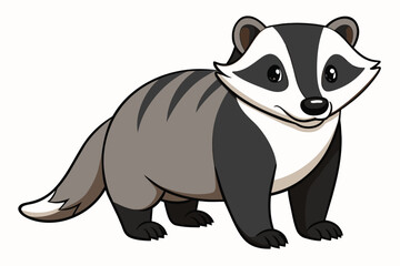 badger cartoon vector illustration
