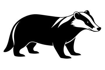 badger line art silhouette illustration