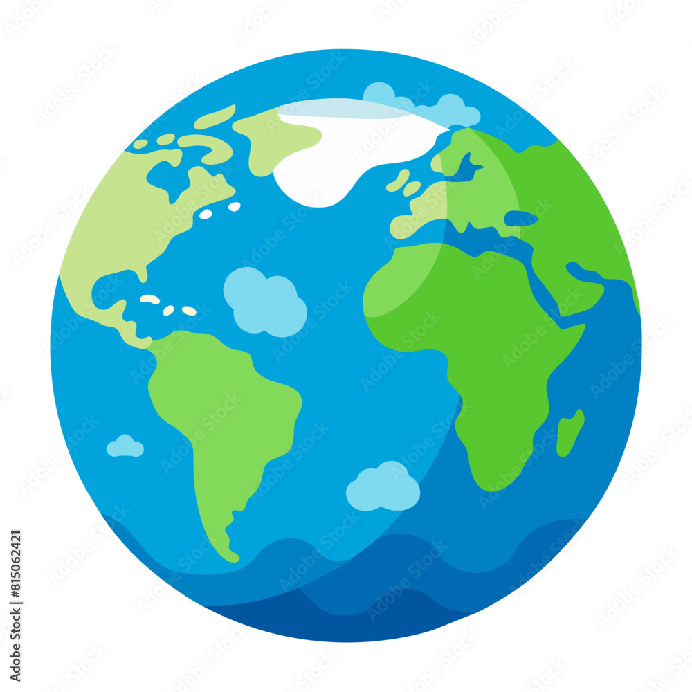 Aufkleber vector image of a globe with continents and oceans