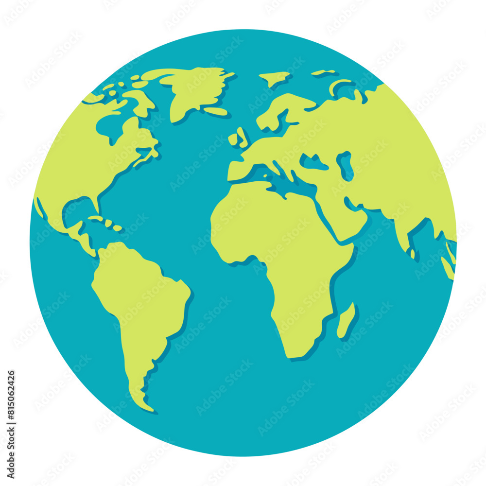 Aufkleber vector image of a globe with continents and oceans