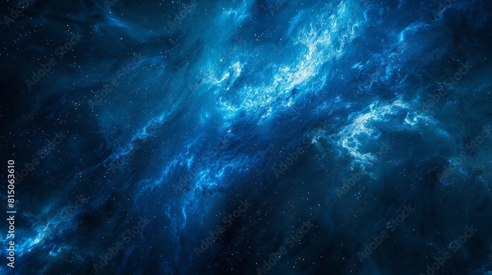 Aufkleber digital universe in cosmic blues: an abstract digital interpretation of the universe in cosmic shade