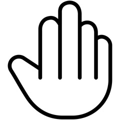 Obraz premium hand line icon