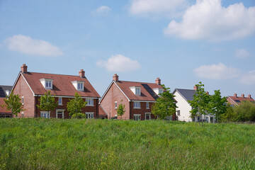 Residential homes on new housing development. property real estate 