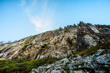 Rocky mountain cliff in Canada