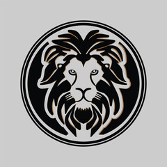 lion head vector logo