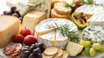 Assorted cheese and charcuterie platter
