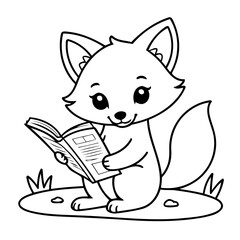 Adorable Fox for toddlers coloring book