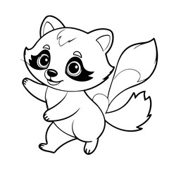 Adorable Raccoon for toddlers