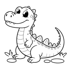 Amazing Crocodile for kids coloring book