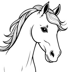 Amazing Horse for toddlers coloring book