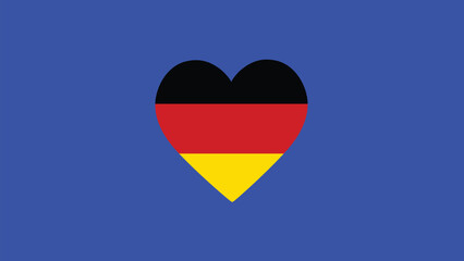 Germany Emblem Heart European Nations 2024 Teams Countries European Germany Football Symbol Logo Design Vector Illustration