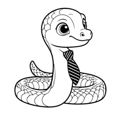 Amazing Snake for kids coloring book