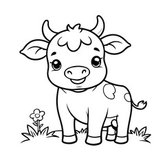 Cartoon Cow for children books