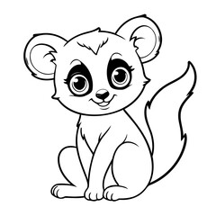 Cartoon Lemur for kids books