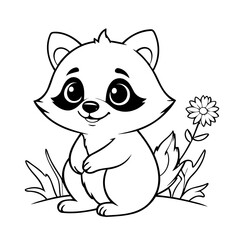 Cartoon Raccoon for kids books
