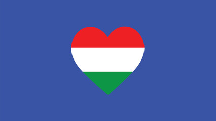 Hungary Emblem Heart European Nations 2024 Teams Countries European Germany Football Symbol Logo Design Vector Illustration