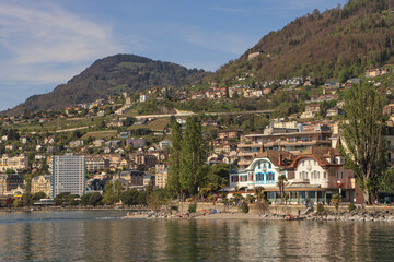 Waadtländer Riviera; Blick auf Montreux