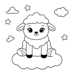 Cartoon Sheep for children books
