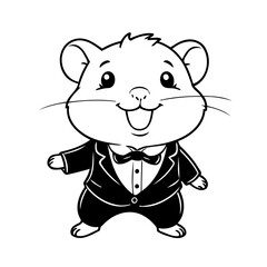 Cute Hamster illustration for kids books