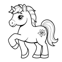 Cute Horse illustration for kids books