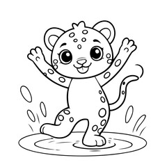 Cute Leopard for toddlers coloring book