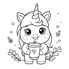 Cute Unicorn illustration for kids books