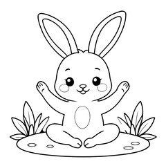 Funny Bunny for kids coloring book