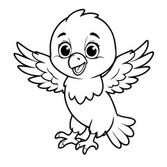 Funny Eagle for toddlers coloring book
