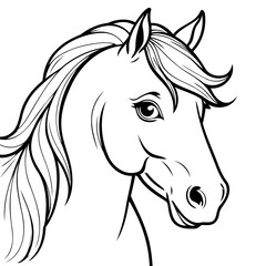 Funny Horse illustration for kids books