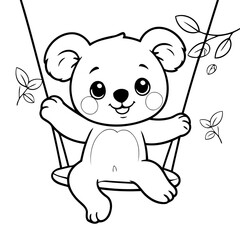 Funny Koala illustration for kids books