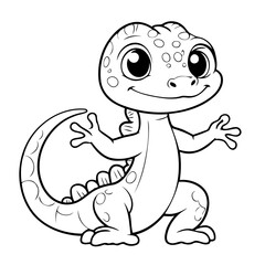 Joyful Gecko coloring book design