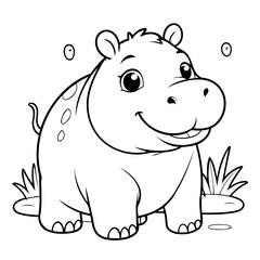 Joyful Hippo for children books