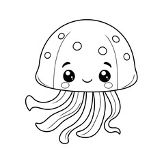 Joyful Jellyfish illustration for kids books
