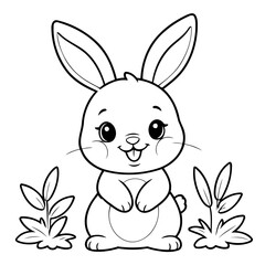 Simple Bunny illustration for kids books