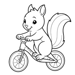 Simple Squirrel illustration for coloring book