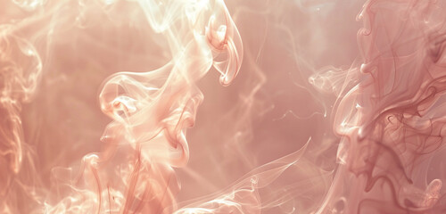 Graceful pearl pink smoke undulating softly, perfect for enchanting and delicate designs.