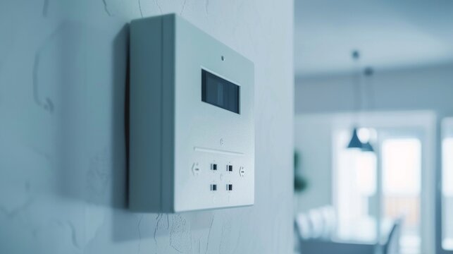 White electric fusebox on a wall
