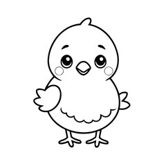 Adorable Chick for toddlers colouring page