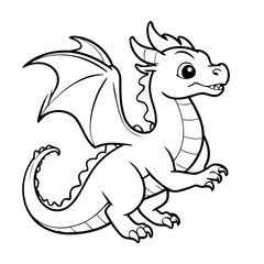 Adorable Dragon drawing for toddlers