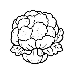 Amazing Cauliflower for kids colouring page
