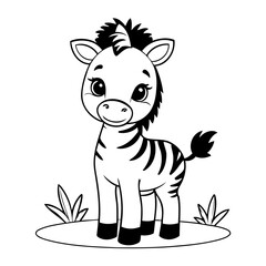 Amazing Zebra drawing for kids coloring books